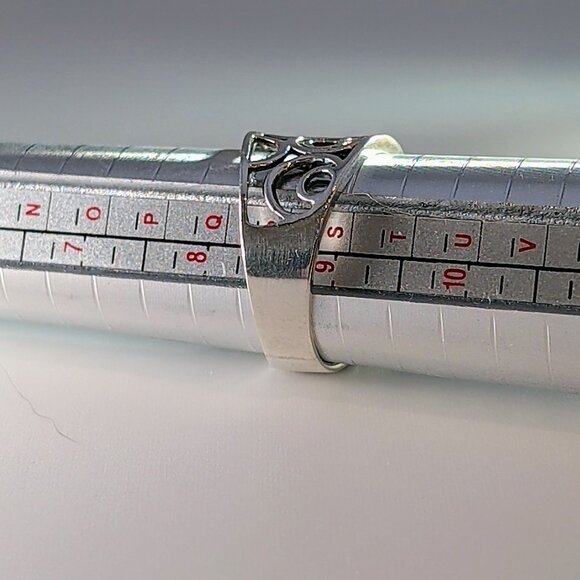 Sterling Silver Openwork Circle Design Band Ring Size 8.75 - Picture 3 of 10